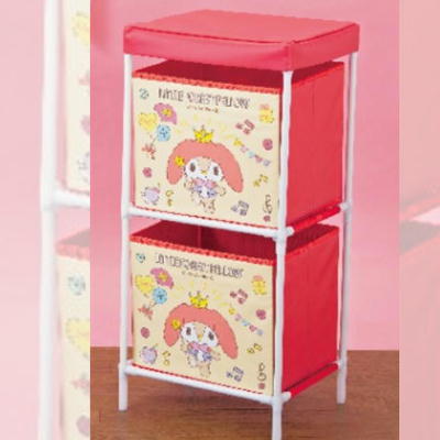 【リトルフォレストフェロォ：Red】マイメロディ ハピネスマジック 2段収納ボックス