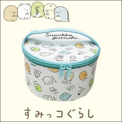 【Blue/White】すみっコぐらし　丸形バニティケース【5/10入荷】