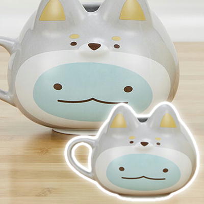 【とかげ】すみっコぐらし こいぬといぬごっこ フェイス型マグカップ【5/12入荷】