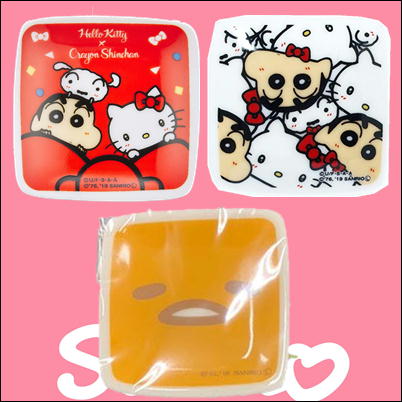 ＜5枚セット＞ハローキティ×クレヨンしんちゃん＆ぐでたま　プチ角小皿　※かぶり有り【5/15入荷】