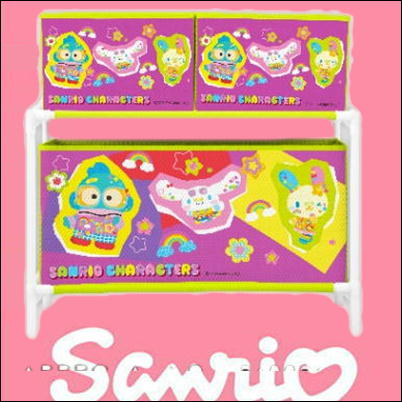 【Purple】サンリオキャラクターズ デコラポップ３ボックス付き収納ケース