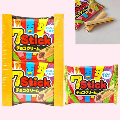 ＜1BOX(12袋入)＞やおきん セブンスティック～チョコクリーム～【賞味期限:2024/04/28】
