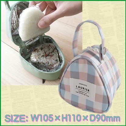 El Commune Cold Pouch LAURIER Cold Rice Ball Pouch Check Pink CLB-