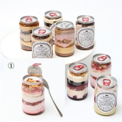 苺のショートケーキ缶 小サイズ250ml【パティスリーラヴィアンレーヴ】　※直送品・配送日時指定不可　【Cake.jp】