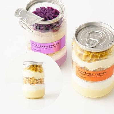 安納芋クリームパフェ缶1缶【フランダースフリッツ】　※直送品・配送日時指定不可　【Cake.jp】
