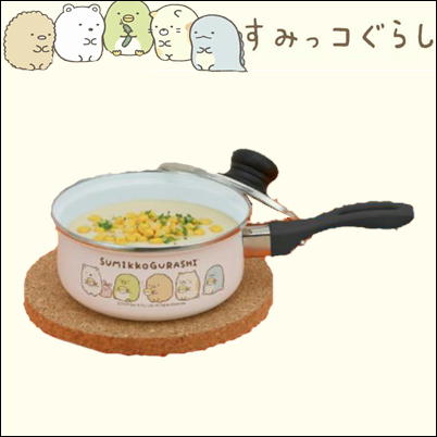 [A] Sumikko Gurashi Other Corn Soup Enamel One-handed Pot with Lid