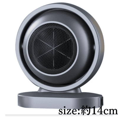 ★Easy★[Black] Compact fan heater