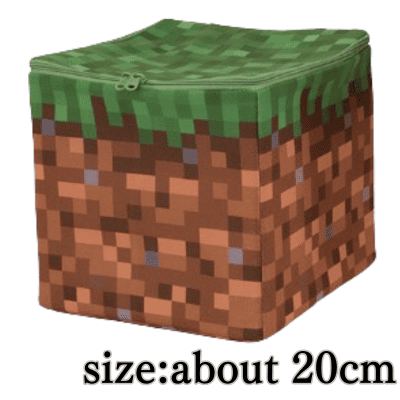[Grass Blocks] Minecraft Block Storage Box - Grass Blocks and Workbench