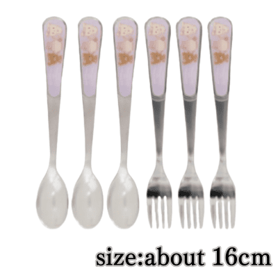 ★Up to50%off★【BLACK FRIDAY】[Purple] Rilakkuma Korikogu Flower Tea Time Cutlery Set Color ver.