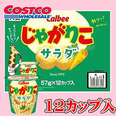 ＜1BOX(57g×12入)＞カルビー　じゃがりこ～～サラダ味～【賞味期限:2025/06/28】