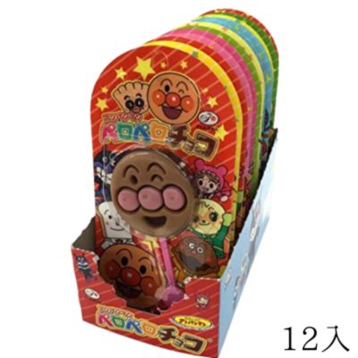 ◇＜1BOX(12個入)＞アンパンマン ペロペロチョコ　※後日発送対象品・配送日時指定不可
