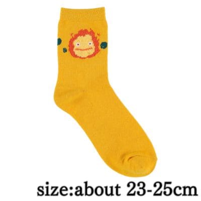 【Orange】ジブリ ハウルの動く城　ソックス (23-25cm)