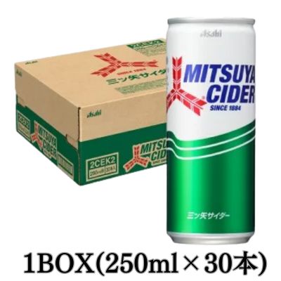 ◇＜1BOX(250ml×30本)＞アサヒ飲料 三ツ矢サイダー　※直送品・配送日時指定不可