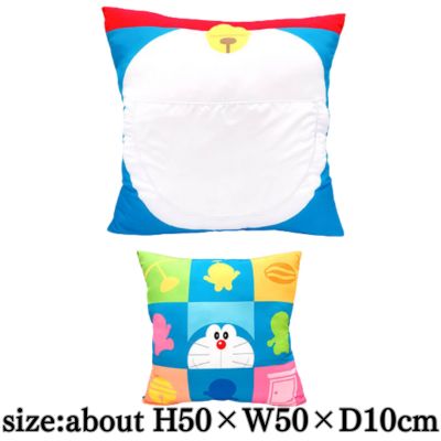 [Doraemon] Doraemon Icon Pattern Square Cushion