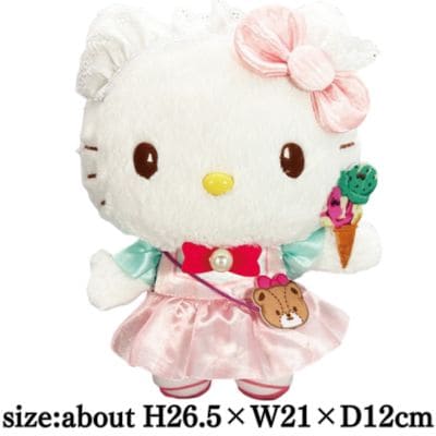 Hello Kitty Colorful Ice Cream Dress BIG Plush Toy