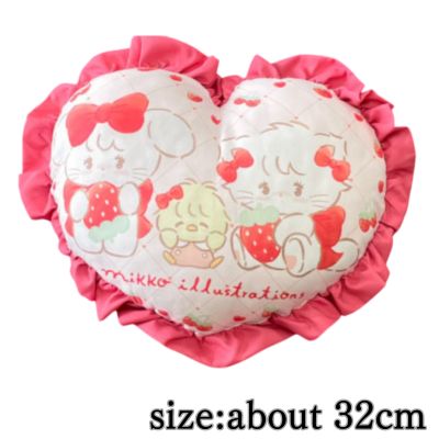 [Red: Moose & Cammy] mikko illustration heart-shaped frill cushion