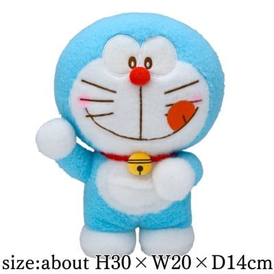 Doraemon Red Cheeks Large Plush Toy - Pocket Rubbing Pose
