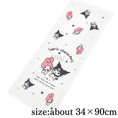 [My Melody & Kuromi] Sanrio Face Towel Gauze Pile