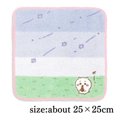 Chiikawa Towel Handkerchief ～Gentle Breeze, Pink～