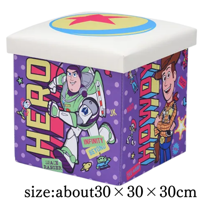 [Get it with a charge] Toy Story Platinum Zakka Storage Box Chair - Purple x Cream