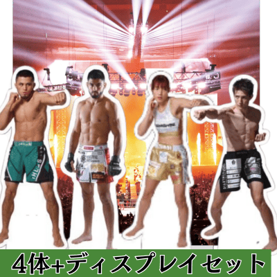 <Current Champion 5-Piece Set> RIZIN Acrylic Stand Set ~Roberto Satoshi Souza/Izawa Seika/Inoue Naoki/Rajab Ali Shadelife + Display~