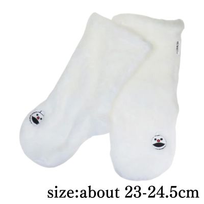 [White: Non-Non-Up] Non-Slip Boa Loom Socks