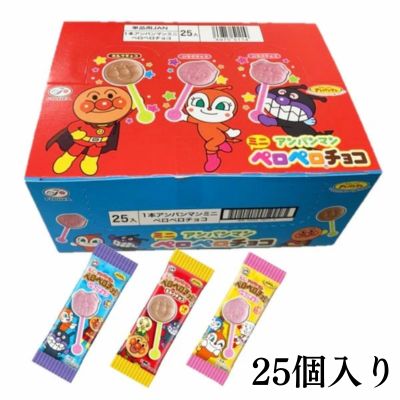 <1 Box (25 pieces)> Fujiya Anpanman Mini Lollipop Chocolate [Best before: 2026/09]