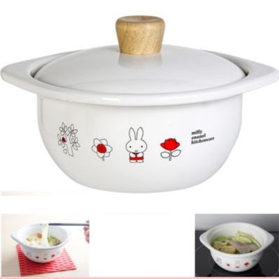 ◇★End-of-Month & Beginning-of-Month Limited★ Miffy Enamel Cocotte (15 cm)　※Shipped at a later date / Delivery date & time cannot be specified