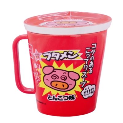 [Get by charging] [Tonkatsu] Butamen Mug with Lid *Box damaged