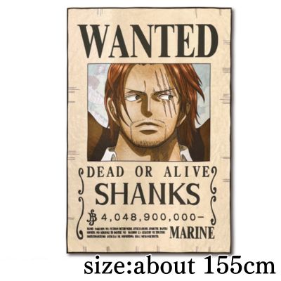One Piece Shanks Wanted Poster Blanket