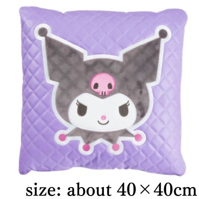 [Purple] Kuromi Quilted Square Cushion