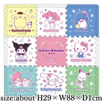 Sanrio Characters Soft Friends Puzzle Mat 9 Pieces