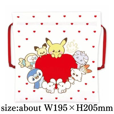 Pokemon PokePeace Heart Drawstring Bag M