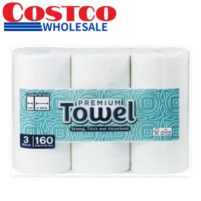 【Get with Charge】<1 Set (3 Rolls)> KIRKLAND Paper Towels Package Damaged Item