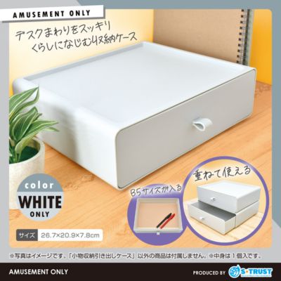 Small item storage drawer case (shallow, wide type)