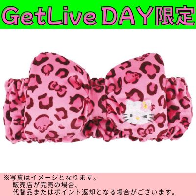 ◇★GetLiveDay Exclusive★ [Hello Kitty] Sanrio Leopard Print Hairband *Direct shipment; delivery date/time cannot be specified.