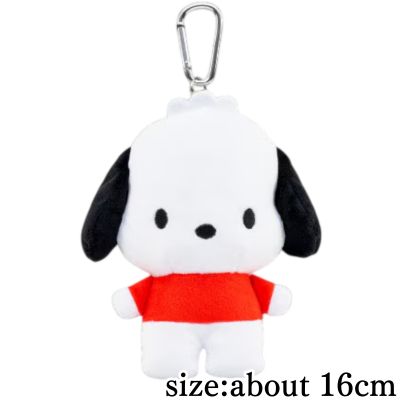 [Pochacco] Sanrio Characters Standard Plush Pass Case with Retractable Reel