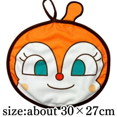 [Dokin-chan] Anpanman Face-Shaped Hand Towel with Loop