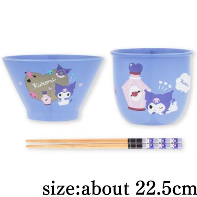 【Get with a Top-Up】【Kuromi】My Melody ♡ Kuromi Tableware Set ※Target Prize / Box Damage