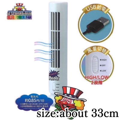 【Get with a Top-Up】【White】JUGGLER Slim Tower Fan ※Target Prize / Box Damage