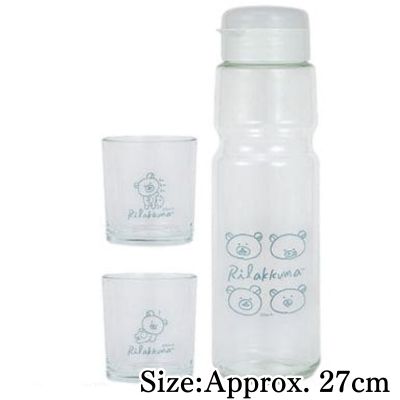 【Get with Recharge】[Blue] Rilakkuma Rilakkuma Style Drink Pot & Glass Set　※Target Item・Box Damage