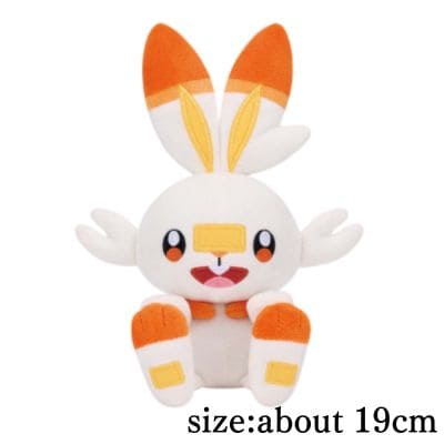 【Scorbunny】Pokémon Take-Along Plush – Oshawott, Scorbunny & Sprigatito –