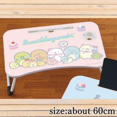 【Pink】Sumikko Gurashi Fancy Cake Big Wooden Laptop Table