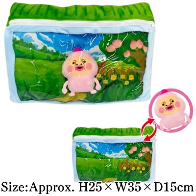 【Kakure Momojiri】Kobitozukan Cushion with Mascot