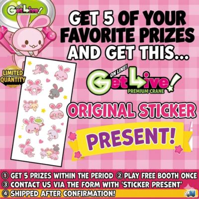 ★＜9/24～9/26＞Get 5 Prizes of Your Choice during the campaign period and receive an Original Get-chan Sticker!