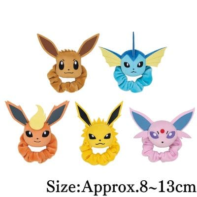 ■Pokémon Face Plushie Band Eevee Friends ~Eevee, Vaporeon, Jolteon, Flareon, Espeon~  *Won as a drop-style prize