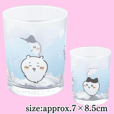 ◇★End-of-Month & Beginning-of-Month Exclusive★ Chiikawa Blue Soda Glass (220ml) – Chiikawa, Hachiware & Rakko　※Shipped at a later date / Delivery date & time cannot be specified
