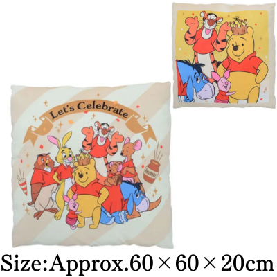 【Red Shirt Friends】Winnie the Pooh Super Giga Zakka Gramotchi Cushion 100th Anniversary Ver.