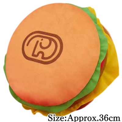 Dom-Dom Hamburger: Premium XL Hamburger Plush with Branded Logo