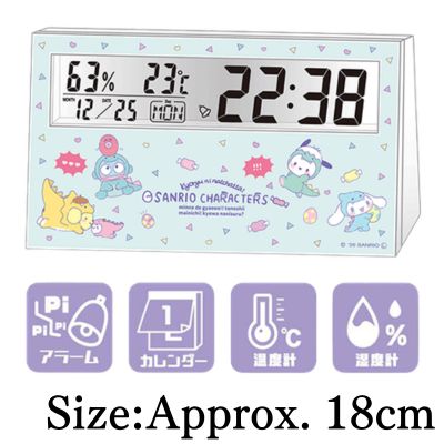 [Blue] Sanrio Characters LCD Temperature & Humidity Clock 4